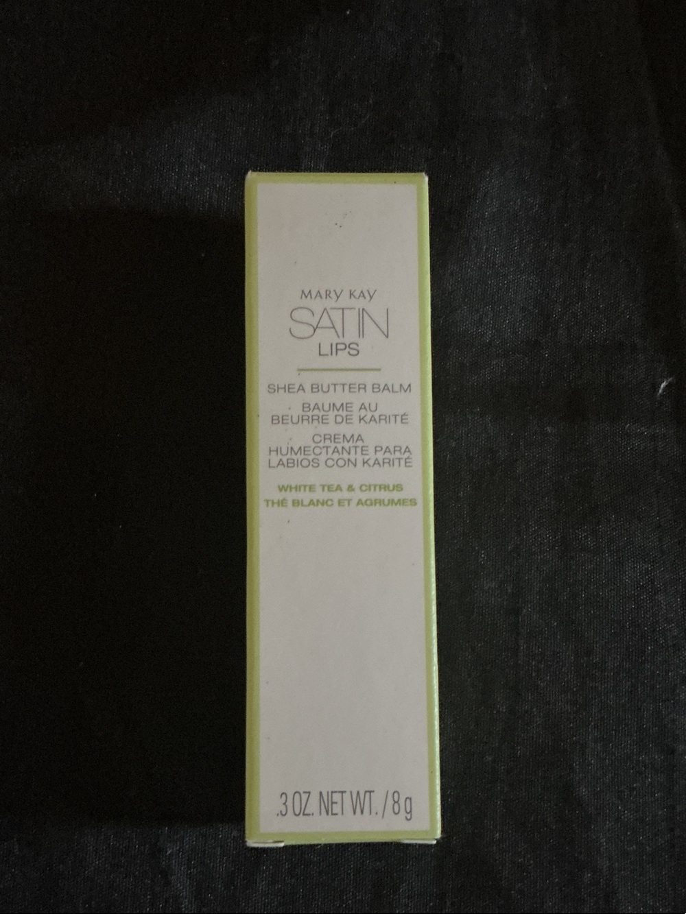 Mary Kay Satin Lips Shea Butter Balm in Light Green and White Packaging nwb
